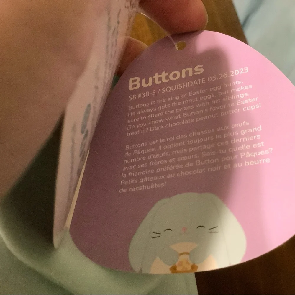 Squishmallows Buttons NWT
